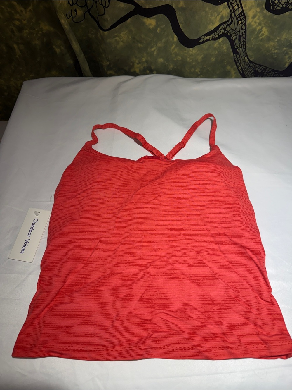 Outdoor Voices Move Free Tank Poppy Red Adjustable Straps